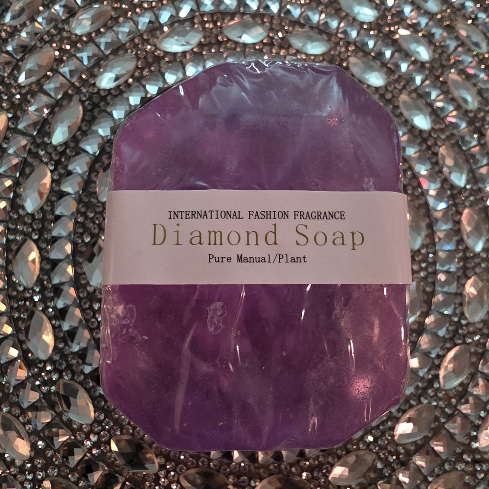 2 Purple Diamond Soap Bars